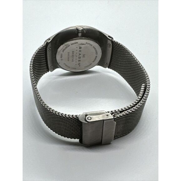Skagen SKW6140 Men\'s Gray Mesh Straps Analog Dial Quartz Genuine Watch AEA136
